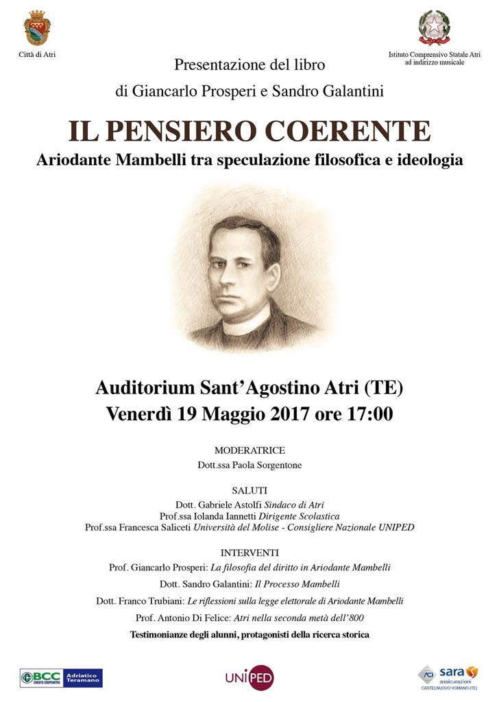Locandina presentazione libro su Mambelli di Giancarlo Prosperi e Sandro Galantini