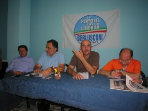 Conferenza stampa Pdl a Giulianova con il senatore Tancredi