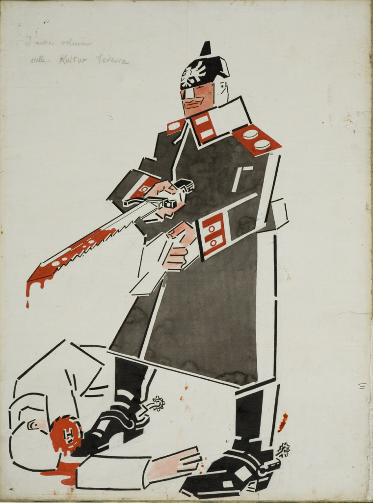 02_-Mario Sironi-I nuovi volumi della Kultur tedesca-1915-cm 63x46