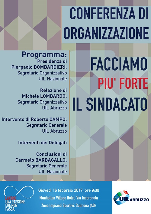 Conferenza di Organizzazione della UIL Abruzzo (1)