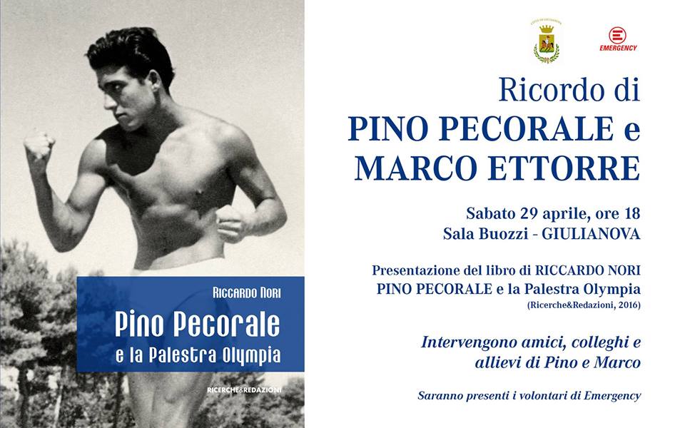 locandina presentazione libro Pino Pecorale e la Palestra Olympia